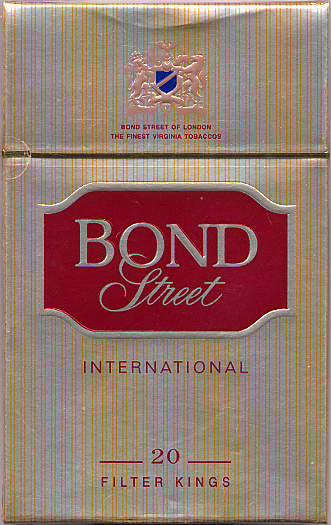 Bond Street international cigarettes filter kings Godfrey Phillips USA